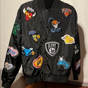 ILTHY, size medium, streetwear” I’D LOVE TO HELP YOU “”I love the hype “ jacket